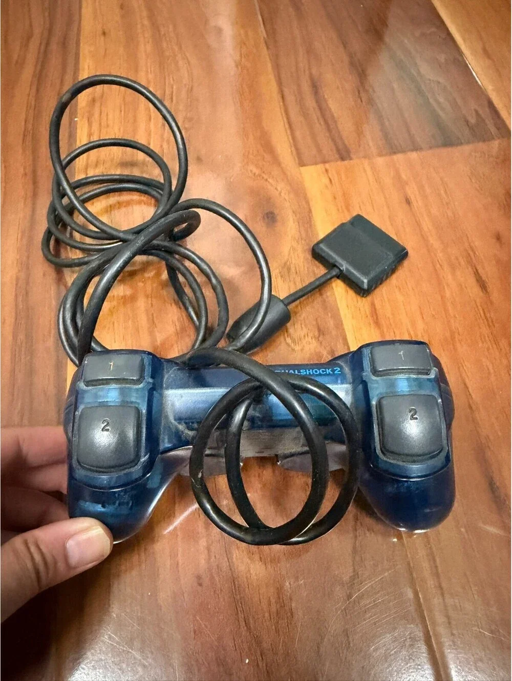 Sony PlayStation 2 PS2 Ocean Blue Clear Controller DualShock OEM SCPH-10010